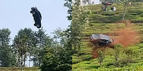 200 மீட்டர் உயரத்திற்கு பறந்து வந்து கீழே விழுந்த கார் - பதறிப்போன பொது மக்கள்