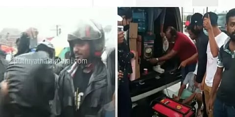 இலங்கை: கொட்டும் மழையிலும் அரசுக்கு எதிராக தொடரும் மக்கள் போராட்டம்