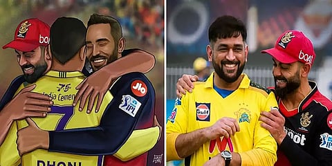 பாச மழையில் சி.எஸ்.கே - ஆர்.சி.பி. வீரர்கள்! வைரலாகும் ஃபோட்டோஸ் வீடியோஸ்