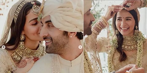 ஆலியா பட் - ரன்பீர் கபூர் திருமணம் இனிதே நிறைவேறியது - வைரலாகும் புகைப்படங்கள்