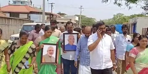 ’மோடி போட்டோவை உடனே மாட்டுங்க’ - ஊராட்சி அலுவலகத்தில் பாஜக - திமுகவினரிடையே வாக்குவாதம்