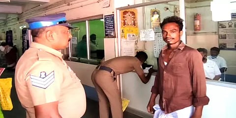 மதுபோதையில் அரசு பேருந்து மீது கல்வீசி தாக்கியதாக ஒருவர் கைது