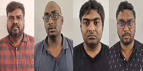 மதுபோதையில் ஓலா ஓட்டுநரை தாக்கி கார் கண்ணாடியை உடைத்த 4 பேர் கைது