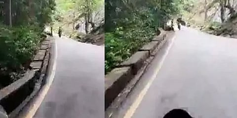 நொடியில் உருண்டு விழுந்த பாறை; தூக்கியெறியப்பட்ட இளைஞர்கள் - உறைய வைக்கும் காட்சி