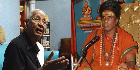 'ஆன்மீக கடமையா? மனித வதையா?' - தி.க. தலைவர் கி.வீரமணி Vs கோவை காமாட்சிபுரி ஆதீனம்