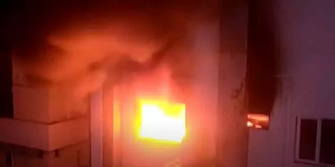 திருச்சியில் நட்சத்திர விடுதியில் தீ : நள்ளிரவில் 5 மணி நேரம் போராடிய தீயணைப்பு வீரர்கள்