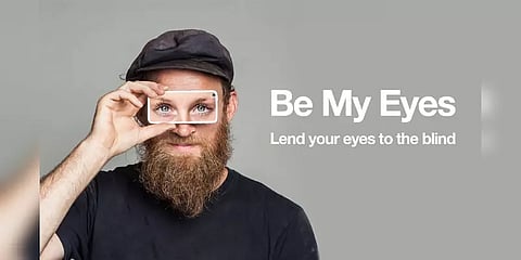 எதிரே இருப்பது என்னவென்று தெரிவித்து பார்வை மாற்றுத்திறனாளிக்கு உதவும் 'பி மை ஐஸ்' செயலி