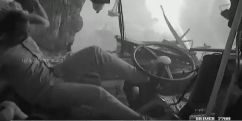 'மோதிக்கொண்ட கல்லூரி பேருந்து - தனியார் பேருந்து..'. பதைபதைக்கவைக்கும் சிசிடிவி காட்சிகள்