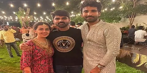 அஜித்தின் ‘ஆலுமா டோலுமா‘ பாடலுக்கு மெஹந்தி விழாவில் நடனமாடிய ஆதி, நிக்கி கல்ராணி