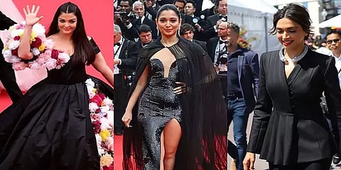 கேன்ஸ் விழாவில் கொள்ளையழகில் இந்திய நடிகைகள் - கறுப்புநிற உடையில் மின்னிய ஐஸ்வர்யா, தமன்னா