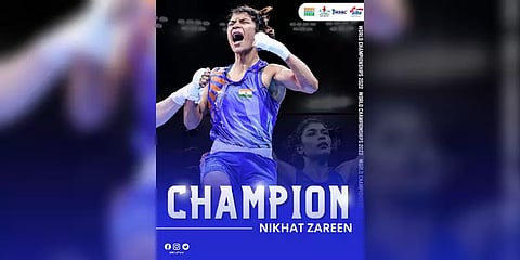 உலக குத்துச்சண்டை சாம்பியன்ஷிப்: தங்கப்பதக்கம் வென்று இந்தியாவின் நிகாத் சரீன் சாதனை