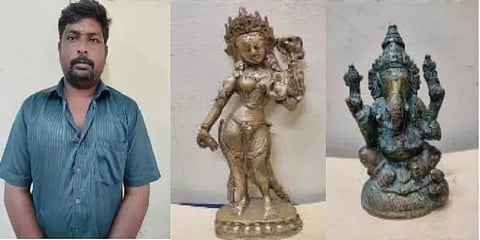 மயிலாடுதுறை: ரூ.2 கோடி மதிப்புள்ள தொன்மையான உலோகச் சிலையை விற்க முயன்றவர் கைது!