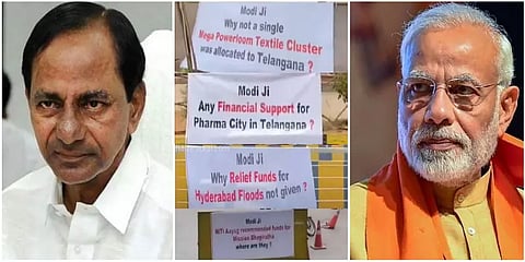 ’மோடிக்கு 17 கேள்விகளுடன் பேனர்கள்’.. 2வது முறையாக பிரதமரின் நிகழ்ச்சியை தவிர்த்த கேசிஆர்!