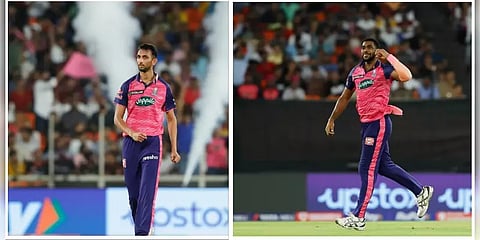 பிரஷித், மெக்காய் பந்துவீச்சில் சரிந்த ஆர்சிபி விக்கெட்! ராஜஸ்தானுக்கு 158 ரன்கள் இலக்கு!