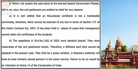 `கல்விச்சான்றிதழ்கள் சந்தைப்பொருளல்ல’- சென்னை உயர்நீதிமன்றம் அதிரடி தீர்ப்பு