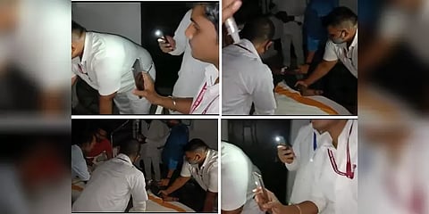 செல்போன் வெளிச்சத்தில் மருத்துவம் பார்த்த டாக்டர்கள்: பீகாரில் அதிர்ச்சி