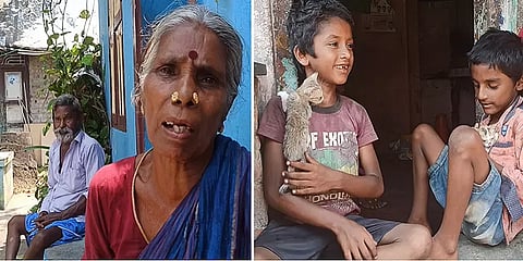 கைவிட்ட மருமகன்... பேரக்குழந்தைகளை காக்க வீடின்றி போராடும் மாற்றுத்திறனாளி தாத்தா - பாட்டி