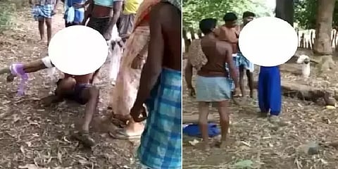 கணவனையும், காதலியையும் அரை நிர்வாணமாக்கி தாக்கிய மனைவி - சத்தீஸ்கர் கிராமத்தில் பகீர்