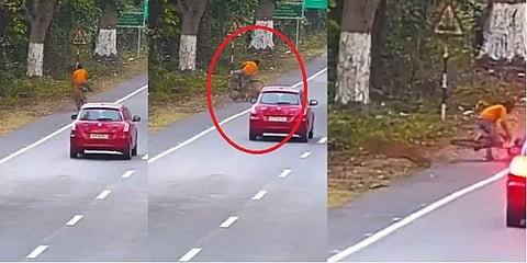 சிறுத்தையின் பிடியிலிருந்து தப்பிய இளைஞர்.. பதறவைக்கும் CCTV காட்சிகள்!