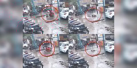 உ.பி: கழிவுநீர் கால்வாயில் மனைவியுடன் விழுந்த காவலர் - பகீர் சிசிடிவி காட்சிகள் வைரல்!