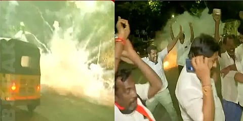 சாதகமான தீர்ப்பு: இரவில் பட்டாசு வெடித்துக் கொண்டாடிய ஓபிஎஸ் தரப்பு