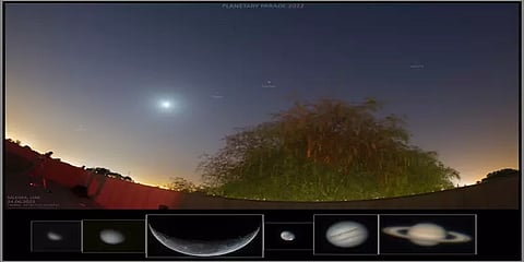 நேர்கோட்டில் அணி வகுத்து நிற்கும் கோள்கள்: 18 ஆண்டுகளுக்கு ஒருமுறை வானில் நிகழும் அதிசயம்