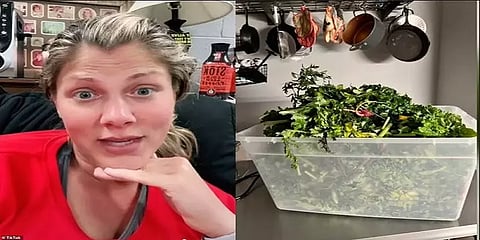 கீரைகளை இப்படியா சுத்தம் செய்வாங்க? - இணையத்தை மிரள வைத்த டிக் டாக் பிரபலத்தின் வீடியோ!