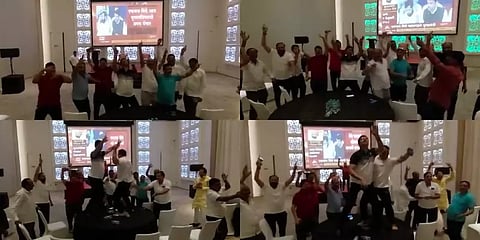 முதல்வரான ஷிண்டே! துள்ளி குதித்து நடனமாடிய சிவசேனா அதிருப்தி எம்.எல்.ஏக்கள்! வைரல் வீடியோ!