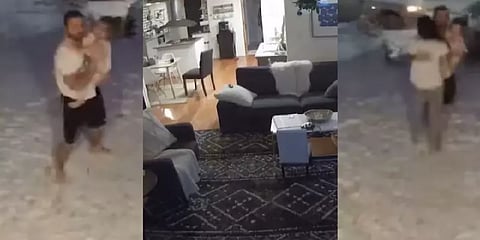 நொடிப்பொழுதில் பூகம்பத்தை உணர்ந்த தந்தை.. மகளை தூக்கிக்கொண்டு ஓடிய வைரல் வீடியோ!