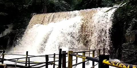 கனமழை எதிரொலி: சுருளி அருவியில் வெள்ளப்பெருக்கு – சுற்றுலா பயணிகள் குளிக்கத் தடை