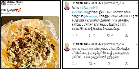 `வருந்துகிறோம்’- மாட்டுக்கறி பதிவும் சென்னை காவல்துறையின் சர்ச்சை பதிலும்!