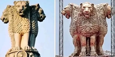 அசோகச் சின்னத்தில் செய்யப்பட்ட மாற்றம்! கொந்தளிக்கும் எதிர்க்கட்சிகள்! முழு பின்னணி இதோ!