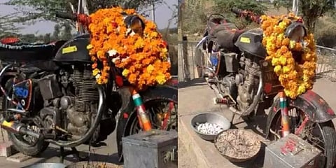 புல்லட் பைக்குக்கு கோவில் கட்டிய கிராமத்தினர்.. எங்கு தெரியுமா? - சுவாரஸ்ய பின்னணி!