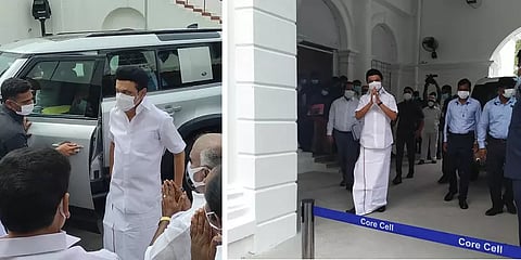 டிஸ்சார்ஜூக்குப் பின் குடியரசுத் தலைவர் தேர்தலில் வாக்களித்து வீடு திரும்பிய மு.க.ஸ்டாலின்