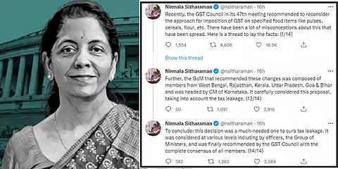 `உணவு தானியங்களுக்கு வரி விதிப்பது இதுவா முதல்முறை?’- ட்விட்டரில் நிர்மலா சீதாராமன் கேள்வி