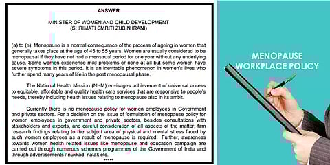 `பெண் ஊழியர்களுக்கென எந்த மெனோபாஸ் பாலிசியும் அரசிடம் கிடையாது’-காரணம் சொன்ன அமைச்சர்