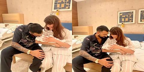 தந்தையானார் க்ருனால் பாண்டியா - குழந்தைக்கு முத்தமிடும் புகைப்படத்தை பகிர்ந்த தம்பதி