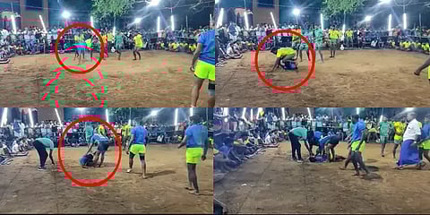 மைதானத்தில் மயங்கி விழுந்து உயிரிழந்த கடலூர் கபடி வீரர்! பகீர் காட்சிகள்!