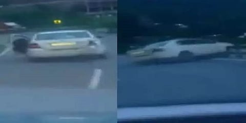 ஆபத்தான முறையில் கார் கதவை திறந்துவைத்து சாகசம் - அதிரவைக்கும் வீடியோ