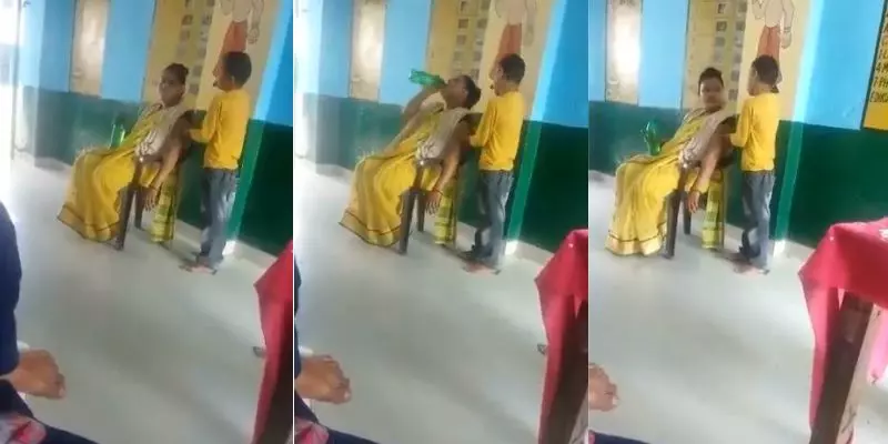 'ஒரு ஆசிரியை செய்யக்கூடிய காரியமா இது?' - மாணவரை மசாஜ் செய்ய வைத்த ஆசிரியை சஸ்பெண்ட்