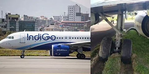 ஓடுபாதையில் சறுக்கிச் சென்ற இண்டிகோ விமானம்! அதிர்ச்சியடைந்த பயணிகள்!