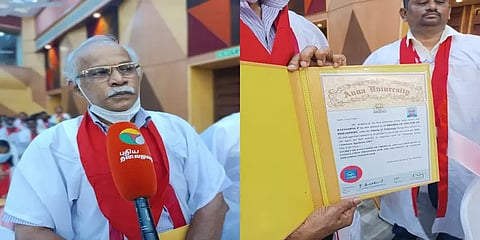 'படிப்பிற்கு வயது ஒரு தடையல்ல' - 70 வயதில் பி.எச்டி. பட்டம்