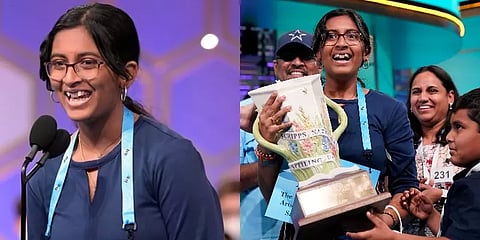 அமெரிக்காவின் SPELLING BEE போட்டியில் சாம்பியன் - தமிழகத்தை பூர்வீகமாக கொண்ட சிறுமி சாதனை
