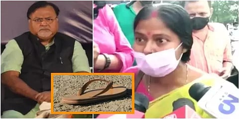 பார்த்தா சாட்டர்ஜி மீது இரண்டு செருப்புகள் வீச்சு - காரணம் சொன்ன பெண்