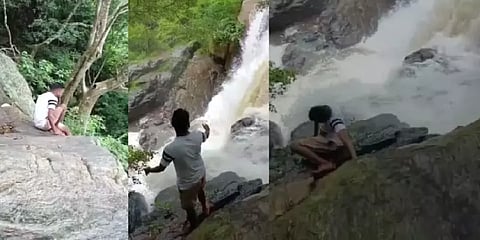 ”ஃபால்ஸ பார்த்த மாதிரி எடு” - போட்டோ மோகத்தால் மாயமான இளைஞர்; பதற வைக்கும் வீடியோ!