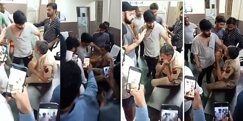 டெல்லி: காவல்நிலையத்திற்குள் புகுந்து காவலரைத் தாக்கி மன்னிப்பு கேட்கச் செய்த கும்பல்!