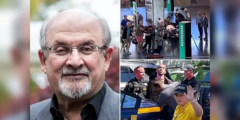 ஒரு கண் பார்வை பறிபோகிறதா? எழுத்தாளர் சல்மான் ருஷ்டி மீது கொடூர தாக்குதல் - முழு விவரம்!