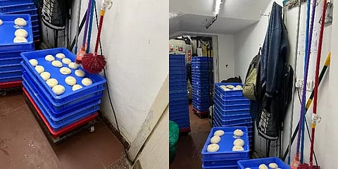 பீட்சா மாவின் மீது தொங்கவிடப்பட்ட மாப்கள் - வைரல் புகைப்படங்களுக்கு டோமினோஸ் விளக்கம்!