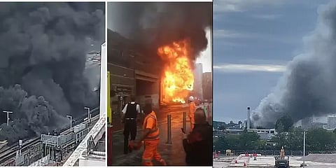 லண்டன் பிரிட்ஜ் ரயில் நிலையத்தில் அதி பயங்கர தீவிபத்து!