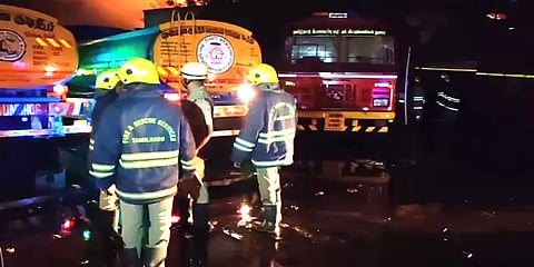 சென்னை: வீட்டு உபயோகப் பொருட்கள் வைத்திருந்த குடோனில் ஏற்பட்ட பயங்கர தீ விபத்து